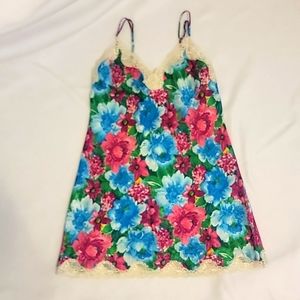 Victoria's Secret Gold Label Women's Sleepwear Floral Lace Purple Blue Green